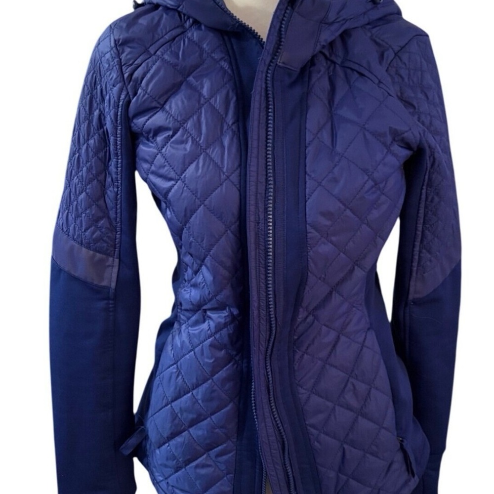 Athleta Women's Navy Quilted Puffer Jacket